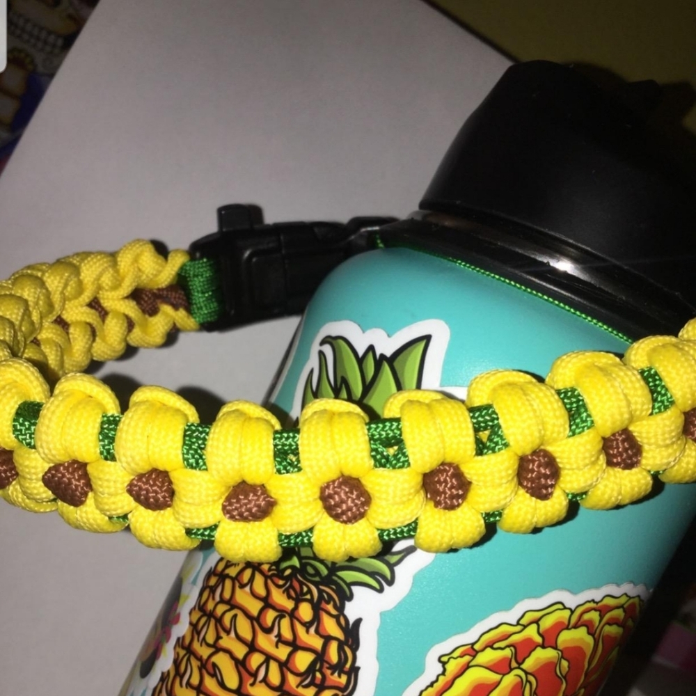 Sunflower Paracord Safety Handle Wide Mouth Hydro - Picture 1 of 8